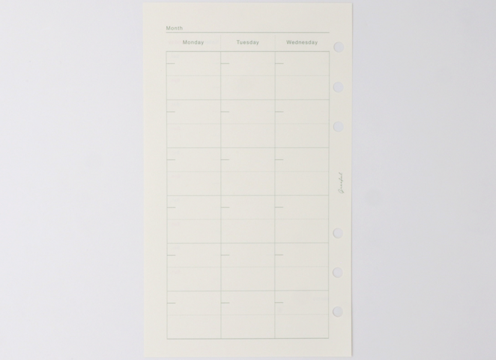 Greeful　 リフィルS　フリーマンスリー商品画像　中身