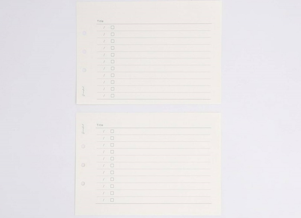 Greeful　 リフィルM　TODOリスト　商品画像　中身