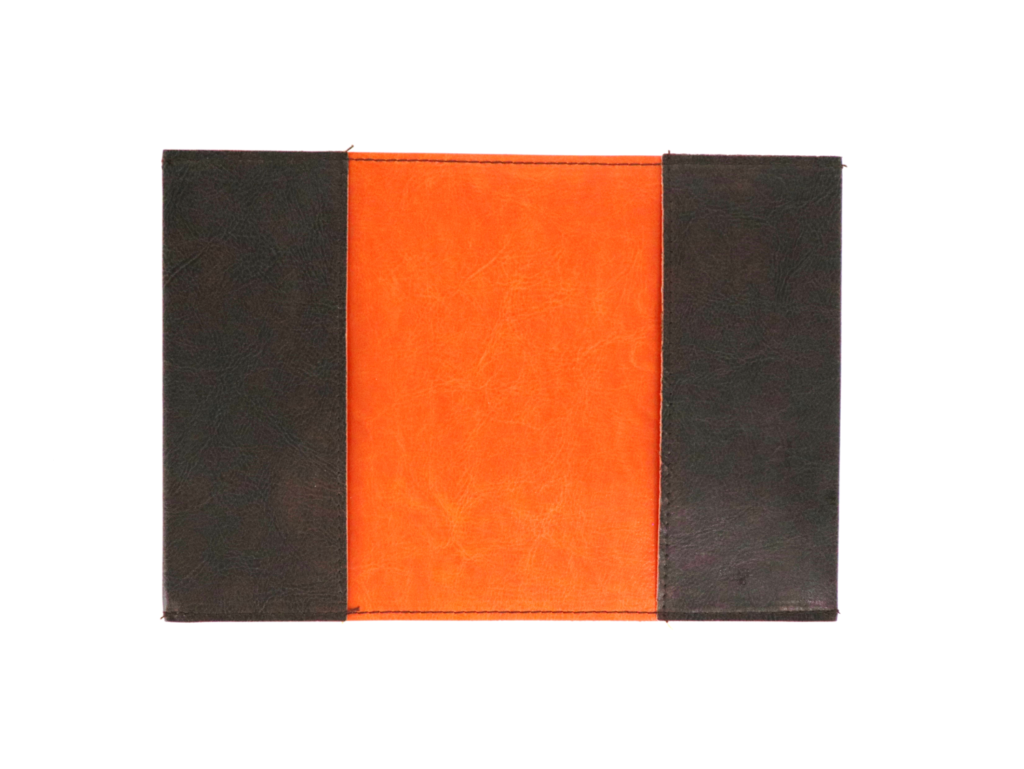 Greeful　ブックカバー　ブラウン×オレンジ商品画像　裏