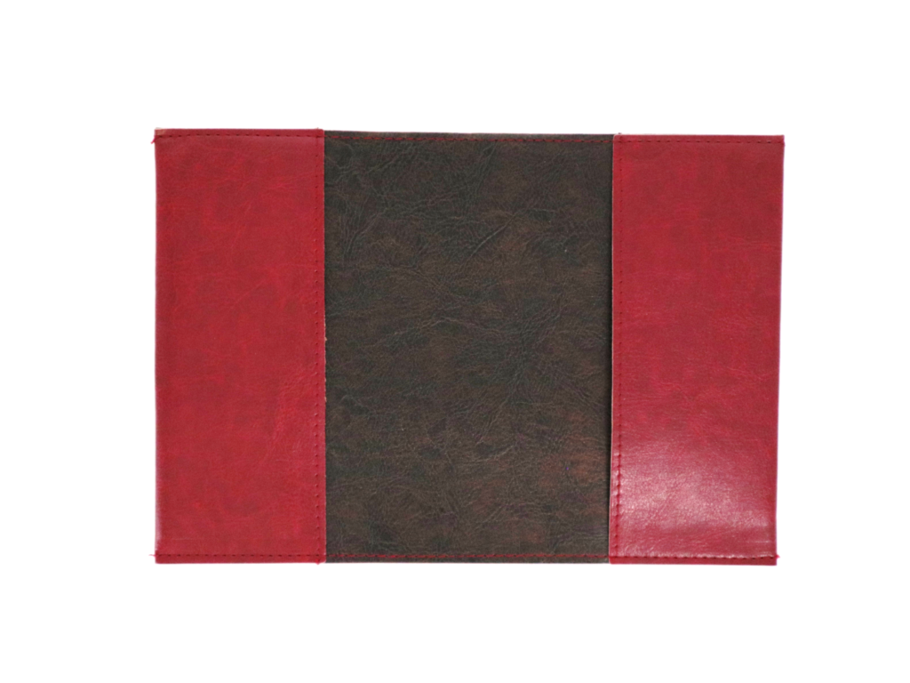 Greeful　ブックカバー　ワイン×ブラウン商品画像　裏