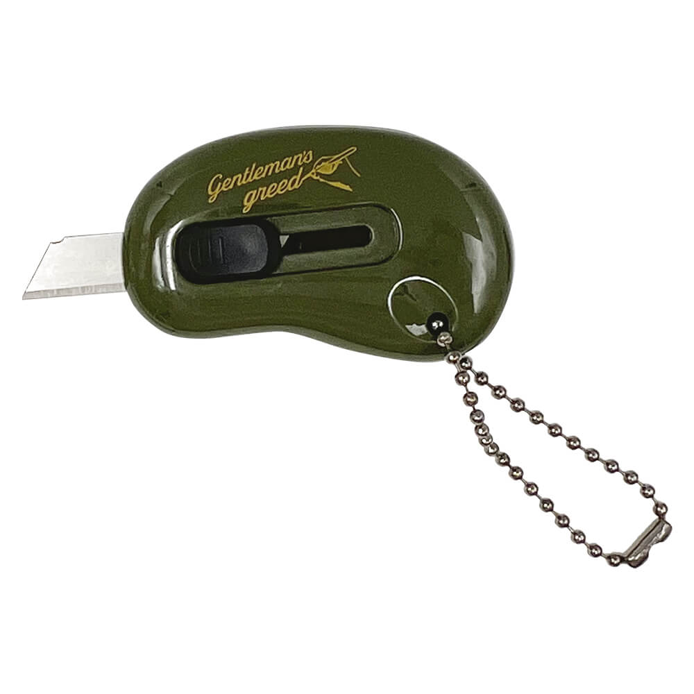 ミニカッター　カーキ　商品画像　刃を出した写真