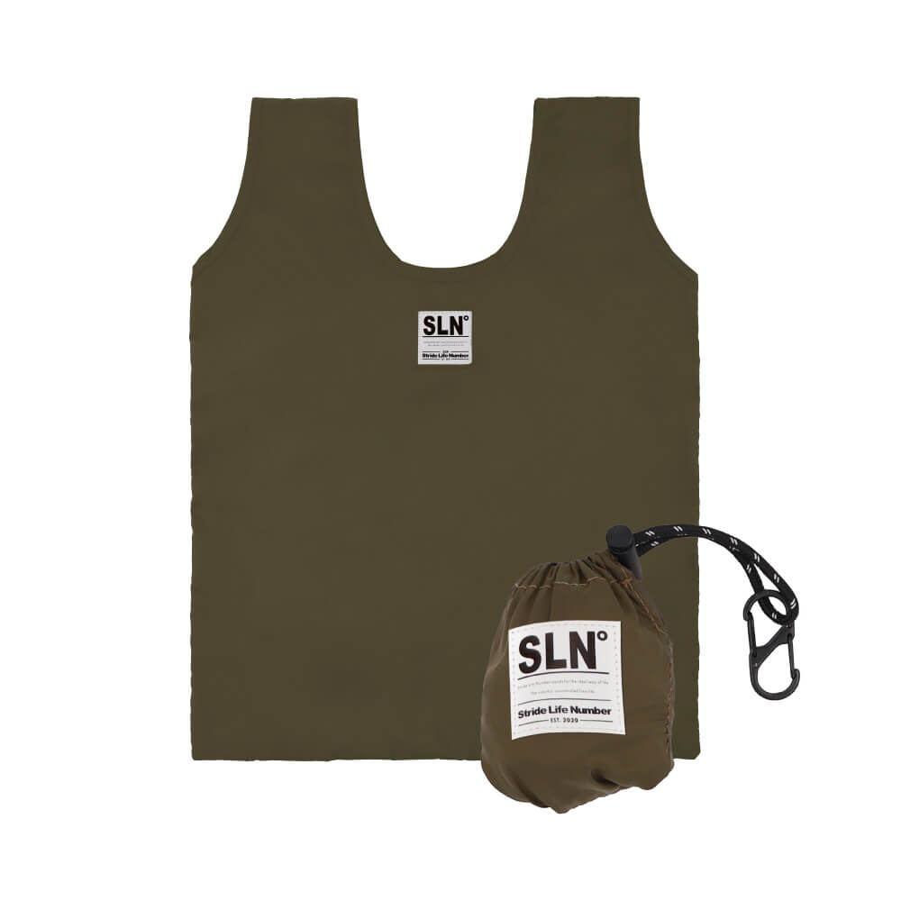 SLNカラビナ付きエコバッグ カーキ商品画像