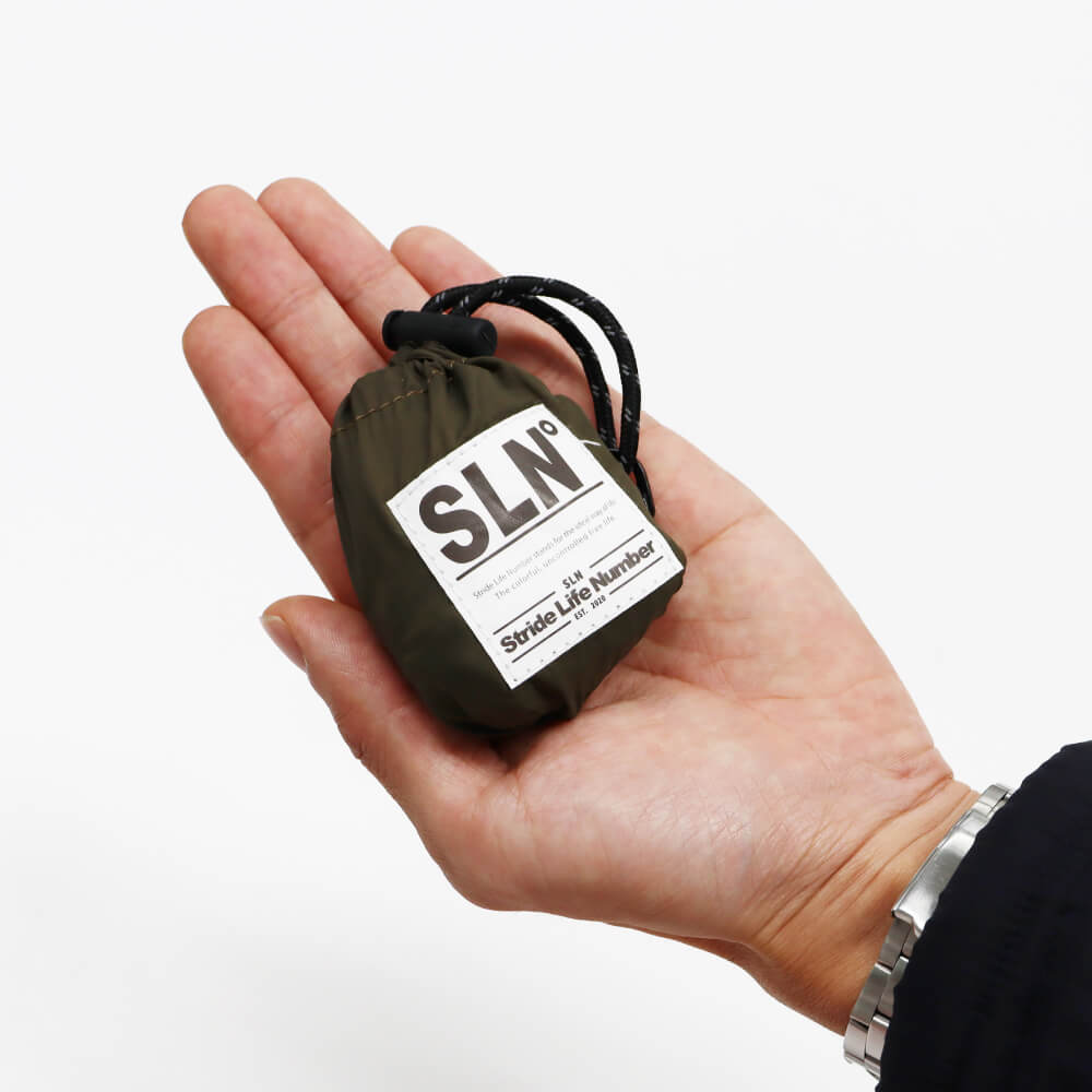 SLNカラビナ付きエコバッグ 収納した状態の画像