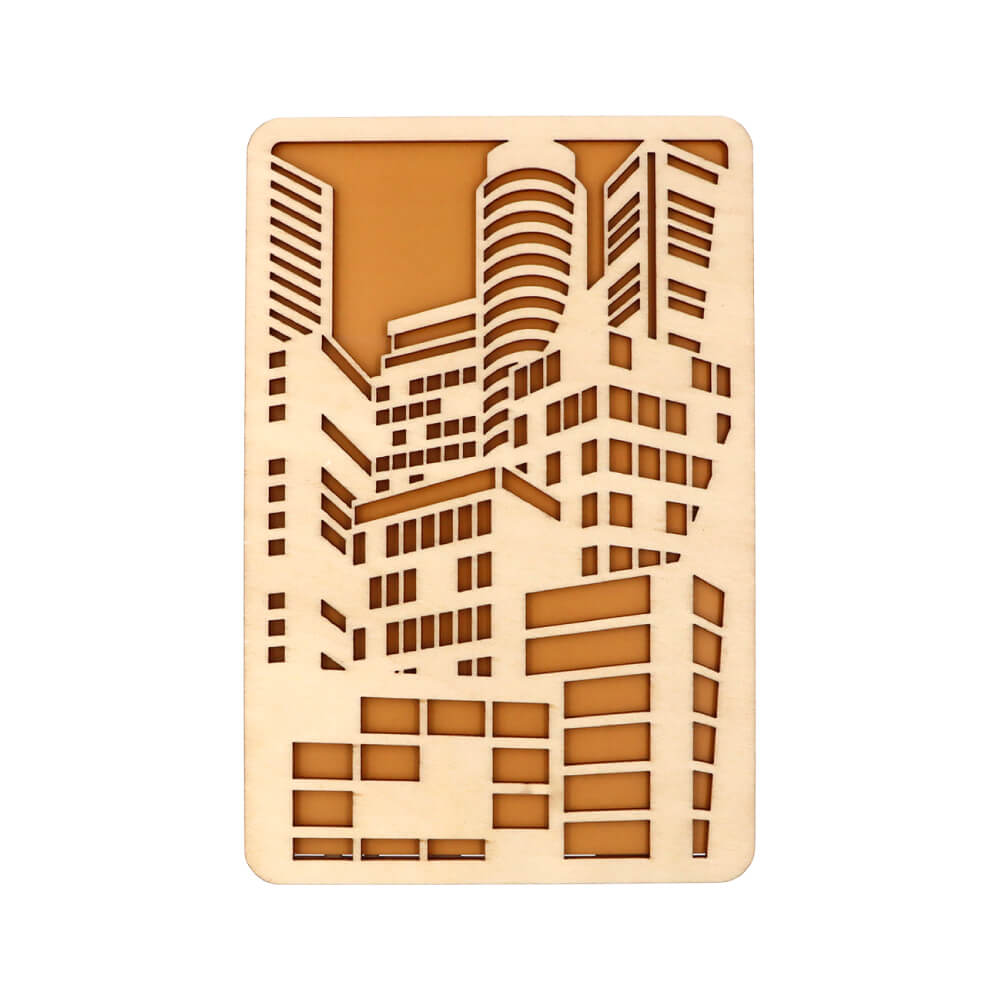 かさね木 メッセージカード　夜景・観覧車 シンプルカラー　商品画像夜景