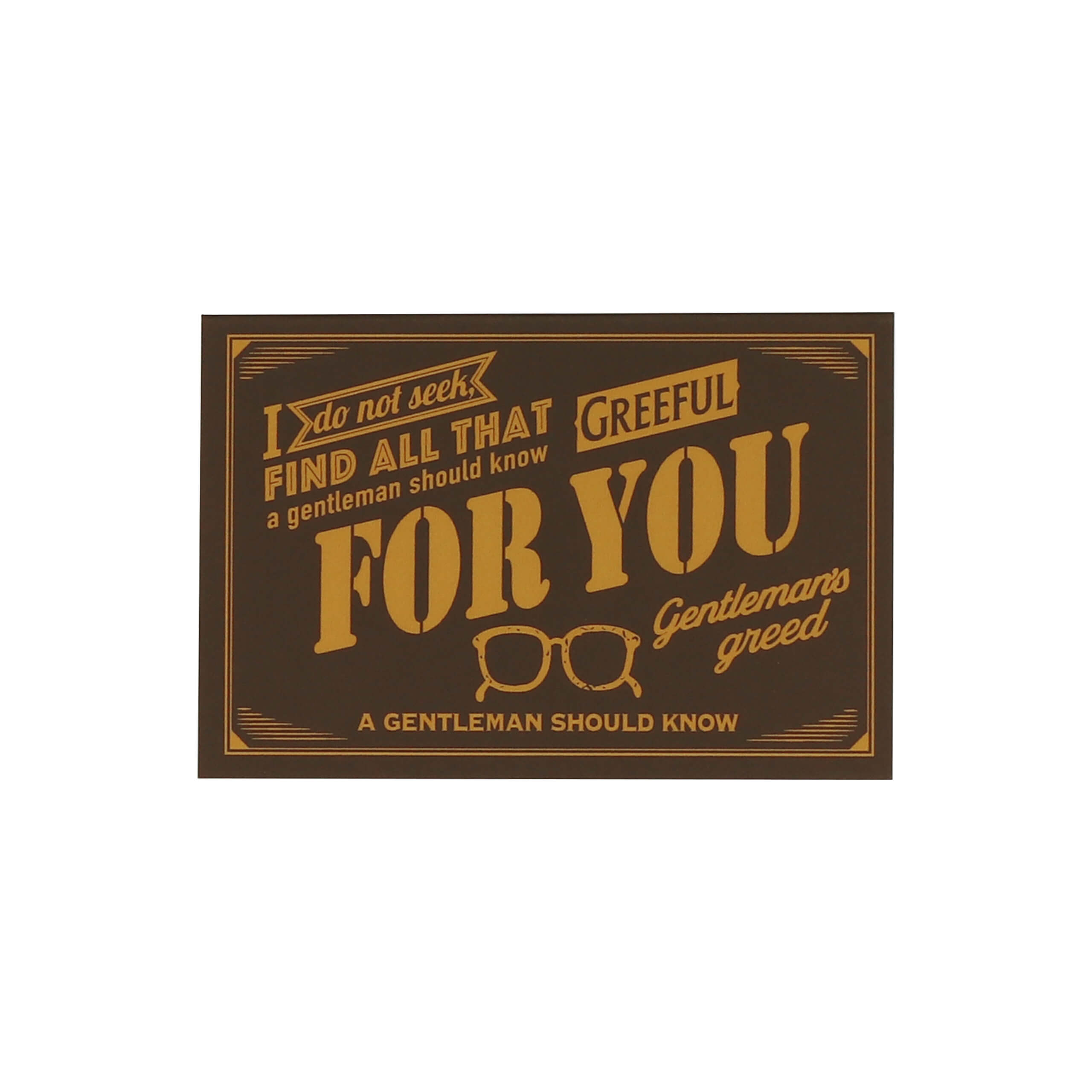 Greefulグリーティングカード S FOR YOU ブラウン商品画像