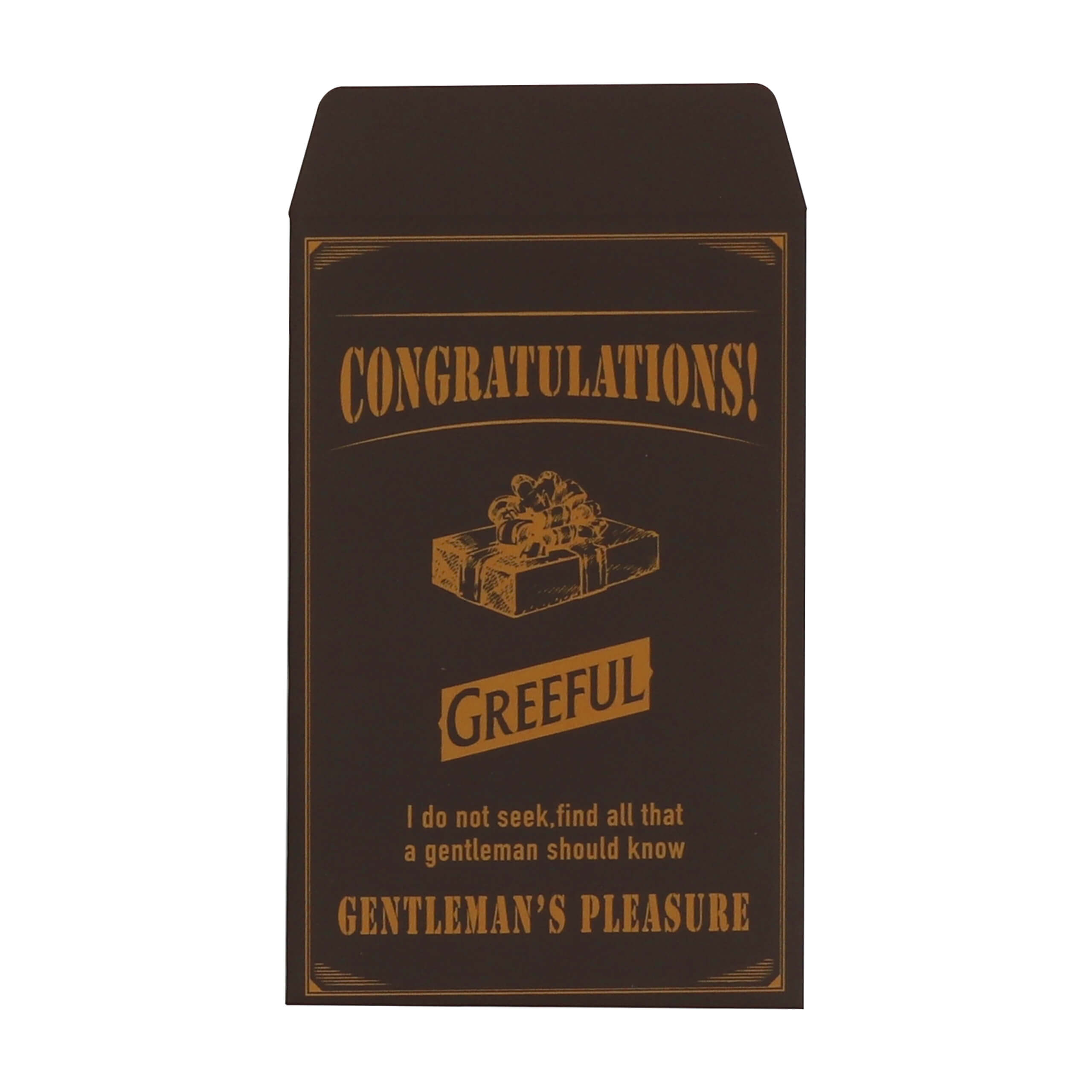 Greefulポチ袋 CONGRATULATIONS ブラウン商品画像